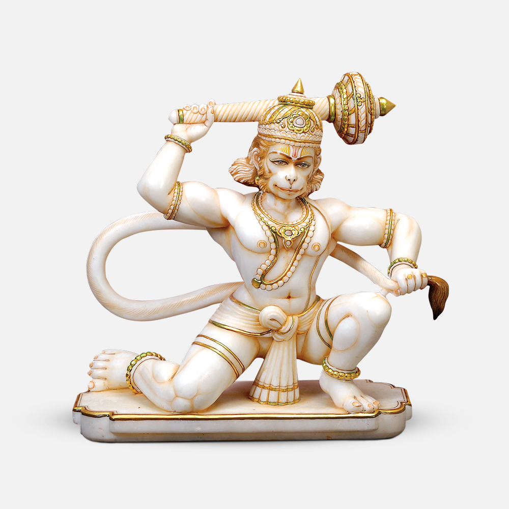 Veer Hanuman Ji Marble Murti