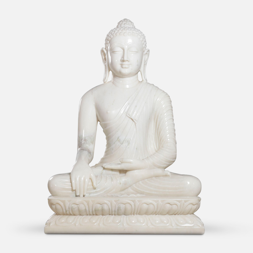 Bhumisparsh Buddha Marble Statute