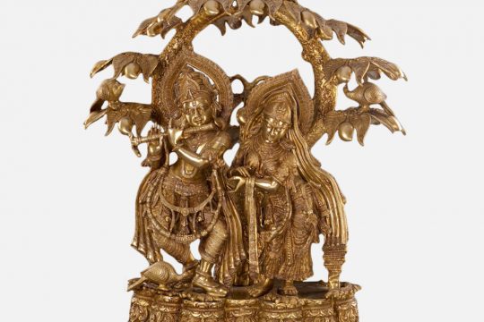 Kalpavriksha Radha Krishna Brass Statue